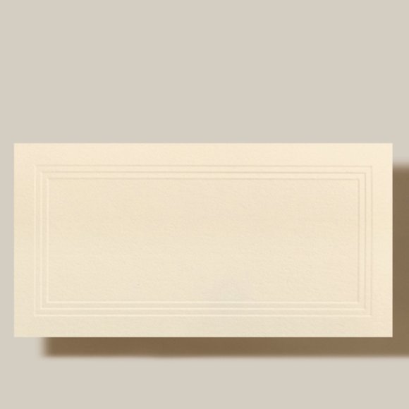 Crane & Co.‎ Ecru Triple Debossed Place Cards, 5 Packs of 10 Cards, NWT - Picture 1 of 6